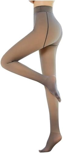 MEZA Fur Lined Tights Comfortable Home and Outdoor Winter Comfortable Skin-Friendly Leggings for Girls and Women Pants