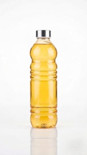 Amber Glass Water Bottle, 1L Capacity, Reusable Leakproof Drinking Bottle, Durable Portable Design for Home, Kitchen and Office.