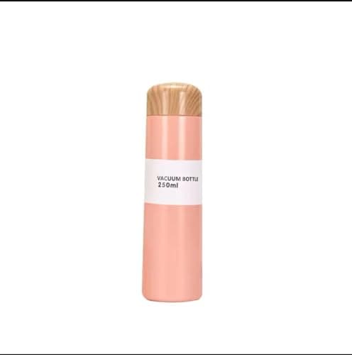YOSHOP Insulated Water Bottle and Thermos Flask 250ml, Keep Hot and Cold, Double Walled Stainless Steel (Pink)