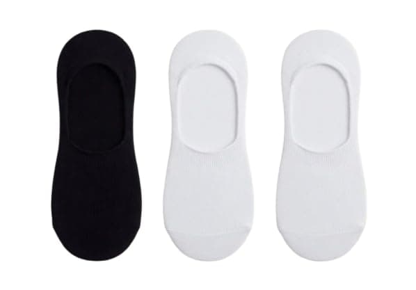 No-Show Socks, Black/White | Stays hidden under shoes