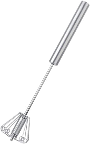 KASTWAVE Stainless Whisks, Easy Whisk Hand Push Egg Beater Mixer, Easy Use and Save Much Energy During Beating Mixing Stirring for Kitchen for Blending, Whisking, Beating & Stirring, 12",1 Pack Whisk utensil