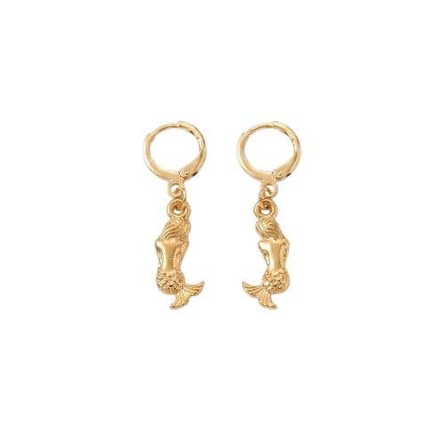 Gold Color Mermaid Hoop Earrings Fashion Jewelry For Women-Mg_cg117