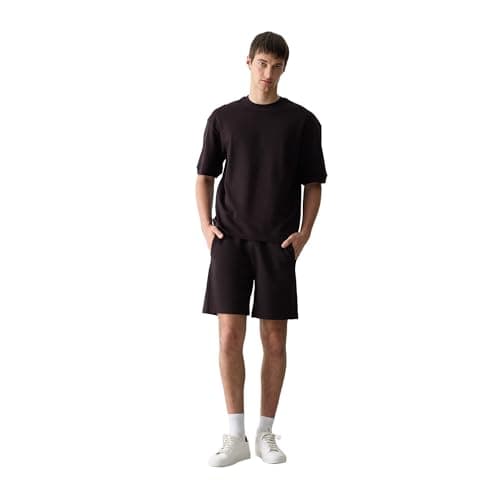 DeFacto mens Regular Fit Young Knitted Bottom Short D9769AX Short