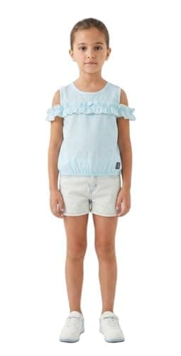Pebeo Girls Plain Cut Relaxed Fit Fashion Blouse