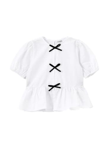 LC WAIKIKI Crew Neck Girls' Blouse, 13-14 Years - Ecru