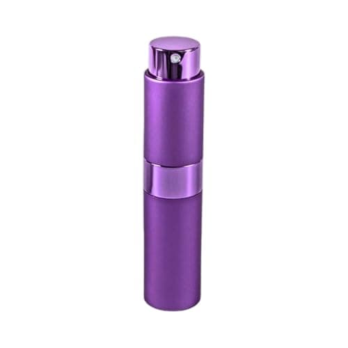 Premium 10ml Portable Mini Refillable Perfume Twist Bottle – Travel-Friendly Spray Atomizer for Perfume, Empty Round Tube Pump Cosmetic Container (Purple)