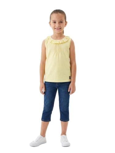 Pebeo Girls Solid Relaxed Fit Fashion Cut Blouse Yellow 2Y