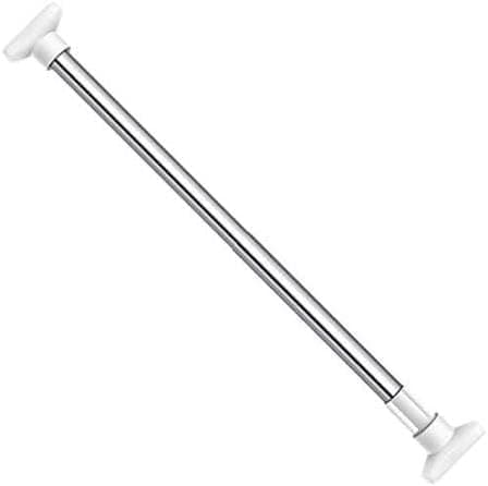 Long and Shortened Curtain Rod - Multi-Use Curtain Hanging Rod for Drapery and Laundry Spreading Without Need to Drill Walls Suitable for Walls (W), 110cm