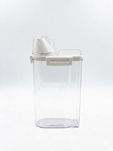 Generic Clear Acrylic Food Storage Container, Airtight Canister with Lid, for Rice, Beans, Pasta and Pantry Organisation. (2.5L)