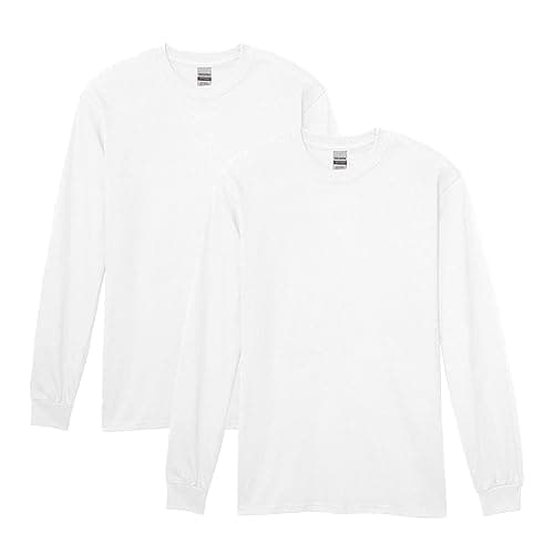 Gildan Adult Heavy Cotton Long Sleeve T-Shirt, Style G5400, 2-Pack