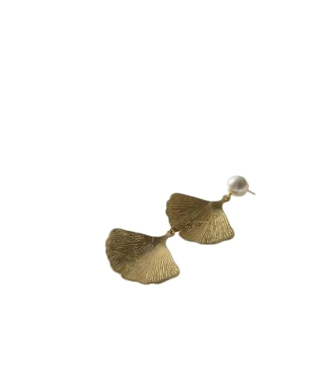 Women's Double Shell Stainless Steel Earrings Modern Elegant Jewelry