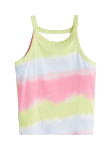 LC WAIKIKI Girl Halter Neck Batik Patterned Girls' Tank Top Shirt