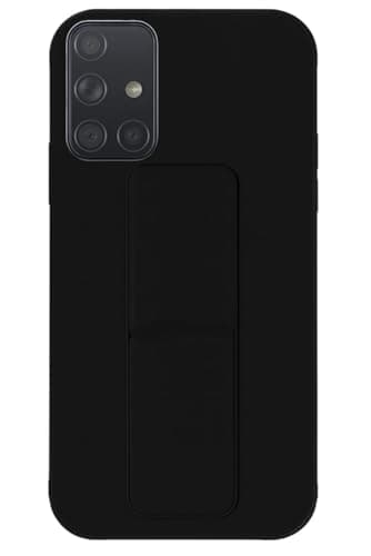 Back Cover Stand Case FOR SAMSUNG GALAXY S20 Magnetic Car Holder Soft Silicone Horizontal & Vertical Kickstand Cover Wrist Strap Full protection Anti Fingerprint Case (Black) Cellular phone case
