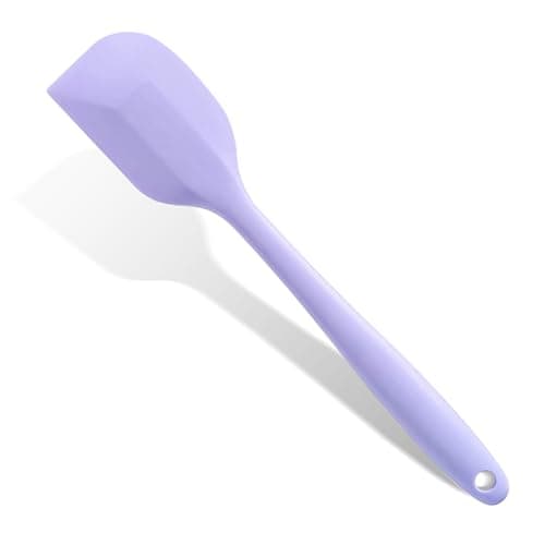 Purple Rubber Spatula for Kitchen Use, 10.8In Silicone Spatulas for Cooking Heat Resistant, Flexible Small kitchen Spatula for Kitchen Nonstick Cookware, Seamless & Dishwasher Safe