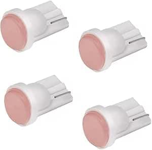 T10 LED Bulbs Wedge Base for Parking Light/Side Indicator/License Plate Lights (COB T10 Pink Light, 4 Pack) - AGA Vehicle light bulb