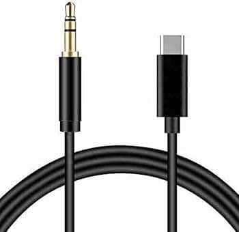 AUX to USB C Cable 3.5mm Audio Jack Car Radio Adapter HD 1M Black Electronic adapter