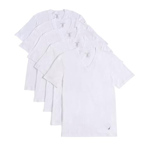 Nautica mens 3-pack Cotton V-neck T-shirt Underwear (pack of 3)