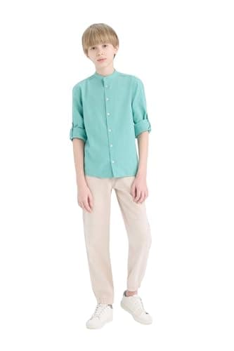 DeFacto Boys Jogger Fit Casual Woven Bottom Trousers E5037A8 Trousers