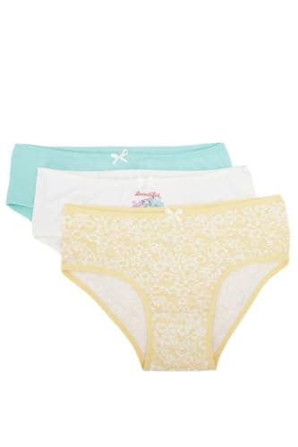 CARINA Womens Pack of 3 Colored Brief Panties Briefs (pack of 3) Underpants