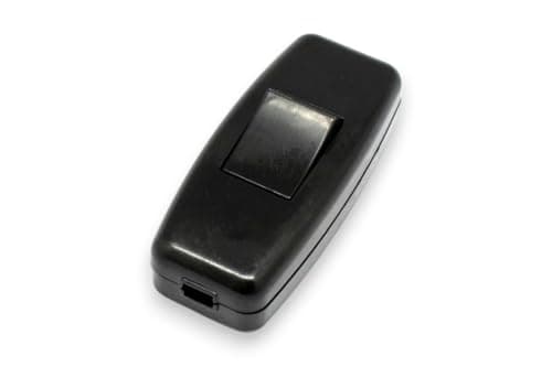AC250V 6A On-Off Inline Wire Switch for Control Feed Through Rocker Switch for Bedroom Table or Desk Lamp and Small Appliances 6A Electronic switch