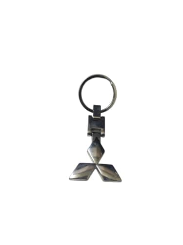 ميدالية معدنية لمفاتيح السيارة، رقم الموديل LA، بلون اسود Keychain