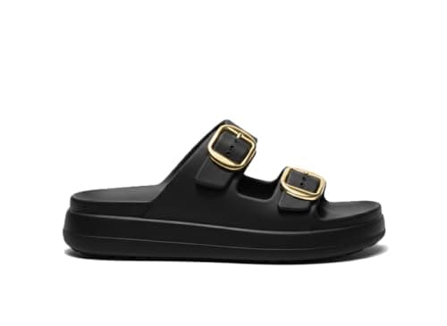 Jamila Project Z Women's Slipper | Luxury Double Buckle Gold Plated Design | Ultra Soft Medical Grade EVA | Sizes 37-41 | Available in Colors (Trendy) | Perfect for Occasions, Home, Beach