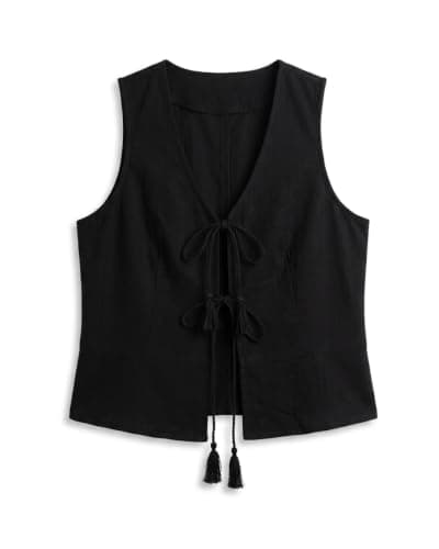 In Your Shoe Womens Linen Vest Streetwear
