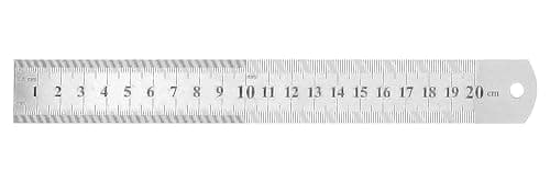 Metal ruler 39130 (cm. & in.) - 20 cm.