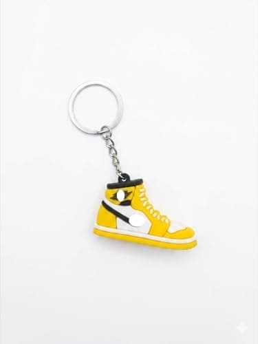 1 Piece Cute Shoe Pendant Keychain, Yellow * White - SACRA