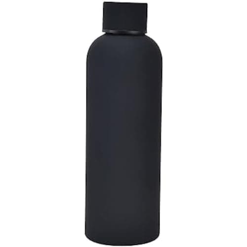 500ml Insulated Water Bottle BPA Free, Stainless Steel Water Bottle Bottle for Cold & Hot Drinks, Double Wall, Leakproof for Outdoor, School and Work (Black)