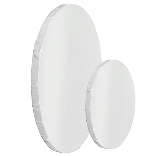 YYANGZ 2PCS Professional Stretched Circle Canvas Board for Painting, Acrylic Pouring Round Canvas