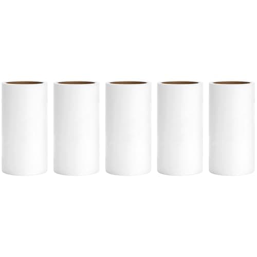 MINGRACE 4 inch Lint Roller Refills Only, Extra Sticky Roller Refills for Pet Hair, Pack of 5 Refills 60 Sheets per Refill Total 300 Sheets (Inside Diameter 1-1/2 inch) Lint remover