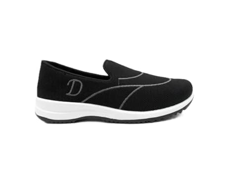 Tag Women's Slip On Casual Shoes Comfortable Walking Work Shoes Black White Sole Size 36-41