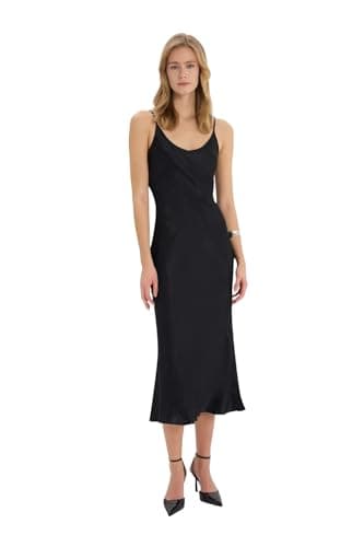 DeFacto womens Slip Sleeveless Smart Casual Dress & Skirt Short Sleeve Woven Dress E7256AX Short Sleeve Woven Dress Undergarment slip