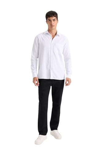 DeFacto Mens Classic Cut Chino Trousers D7349AX Trousers (pack of 1)
