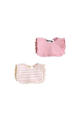 Junior Baby Girls Bib Set - 2 Pack Soft Cotton Feeding Bibs with Absorbent Fabric, Printed Infant Drool Bibs Everyday Use, Multicolor, 03 Food bib
