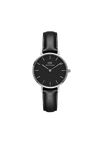 Daniel Wellington Watch Unisex , Japanese Quartz Movement, Analog Display, Black Leather Strap-DW00100236