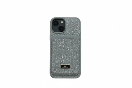 Luxury cover with sparkling crystal for Iphone 14 (Gray) Cellular phone case