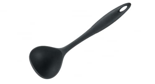 ARSHIA 3274 Silicone Ladle with Heat-Resistant Non-Scratch Head, Ergonomic Comfortable Handle, Durable Construction for Serving Soups, Stews and Hot Sauces Spoon