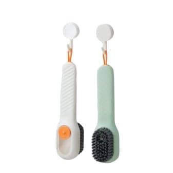 Soap Tank Cleaning Brush Set of 2 - Convenient Hand Brush for Cleaning Clothes, Shoes and Household Surfaces Easily (H)
