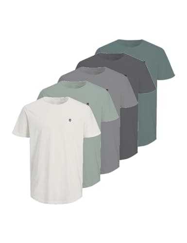 JACK & JONES Mens JPRBLABRODY TEE SS CREW NECK 5PK MP NOOS Modern (pack of 5) Shirt