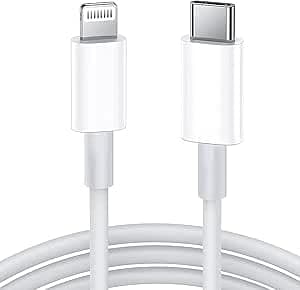 USB C Cable Compatible with Lightn Charger for iPhone 11-12-13 1M SE/Pro Max XR 8 Plus 8 Pin Charging and Sync Cable White Electronic cable