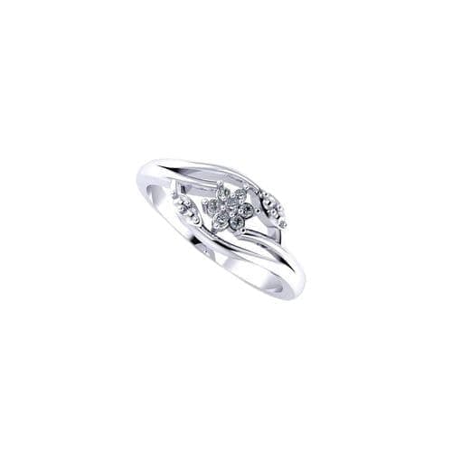 3 Diamonds 3370159539927 Platinum Plated Ring for Women with Zircon Stone - Silver