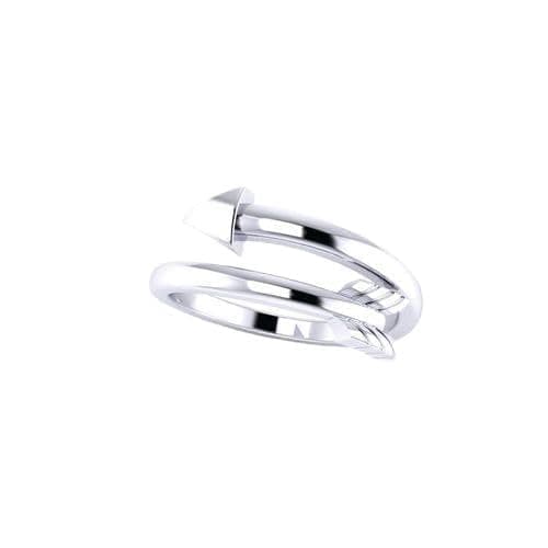 3 Diamonds 3370159539535 Platinum Plated Ring for Women with Zircon Stone - Silver