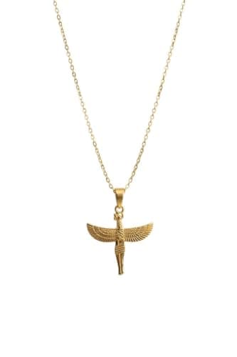 Egyptian Pharaonic Stainless Steel Necklace Pendant Chain Inspired by Ancient Civilization Durable Elegant Jewelry Accessory for Daily Wear and Gifts