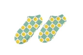 SOUL Unisex Smile Vibes Low Cut Socks-1Pair, 80% Egyptian Cotton, 20% Mixed Fabrics, Size 37-44, Mixed Color