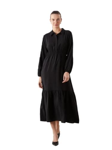 LC WAIKIKI Woman Plain Frilled Dress