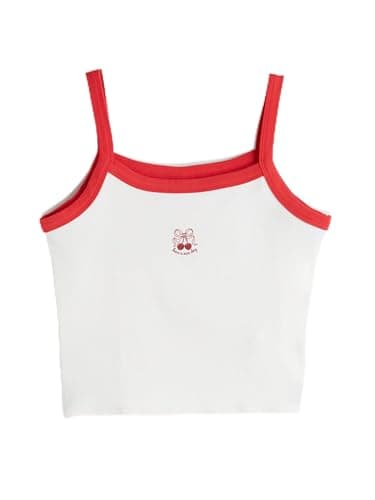 LC WAIKIKI Square Neck Girl'S Crop Tank Top, 10-11 Years - Ecru - S5Kg21Z4-R9J-1