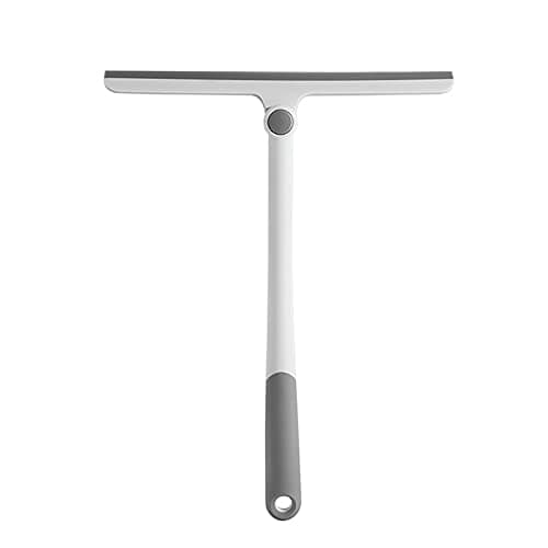 SHUWND Shower Squeegee Silicone Glass Window Squeegee with Non-Slip 13 Inch Long Handle for Shower Doors, Car Windshield Cleaning Squeegee