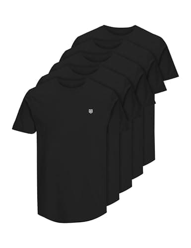 JACK & JONES Mens JPRBLABRODY TEE SS CREW NECK 5PK MP NOOS Modern (pack of 5) Shirt